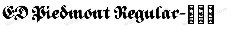 ED Piedmont Regular字体转换